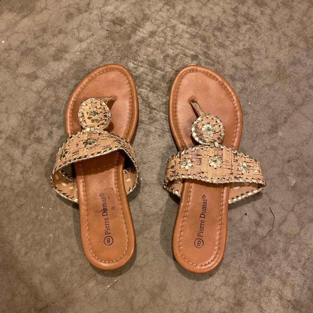 ⭐️Cork and platinum sandal